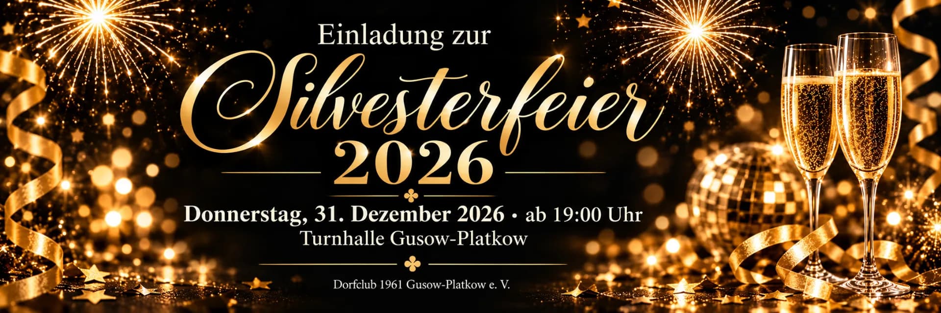 Silvesterfeier 2026 in Gusow-Platkow